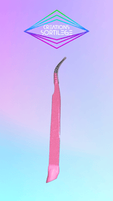 Pinces Avec Embout Silicone - Courbées - Rose Créations Sortilege